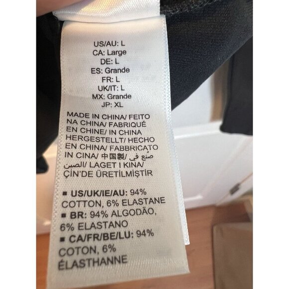 Terea By Andrea Pitter Primrose Knotted Front Top Size Large Black Long Sleeves - Picture 9 of 11